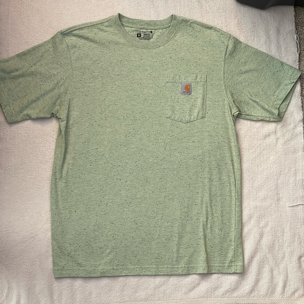 Green Carhartt Short Sleeve Shirt Mens Size Medium